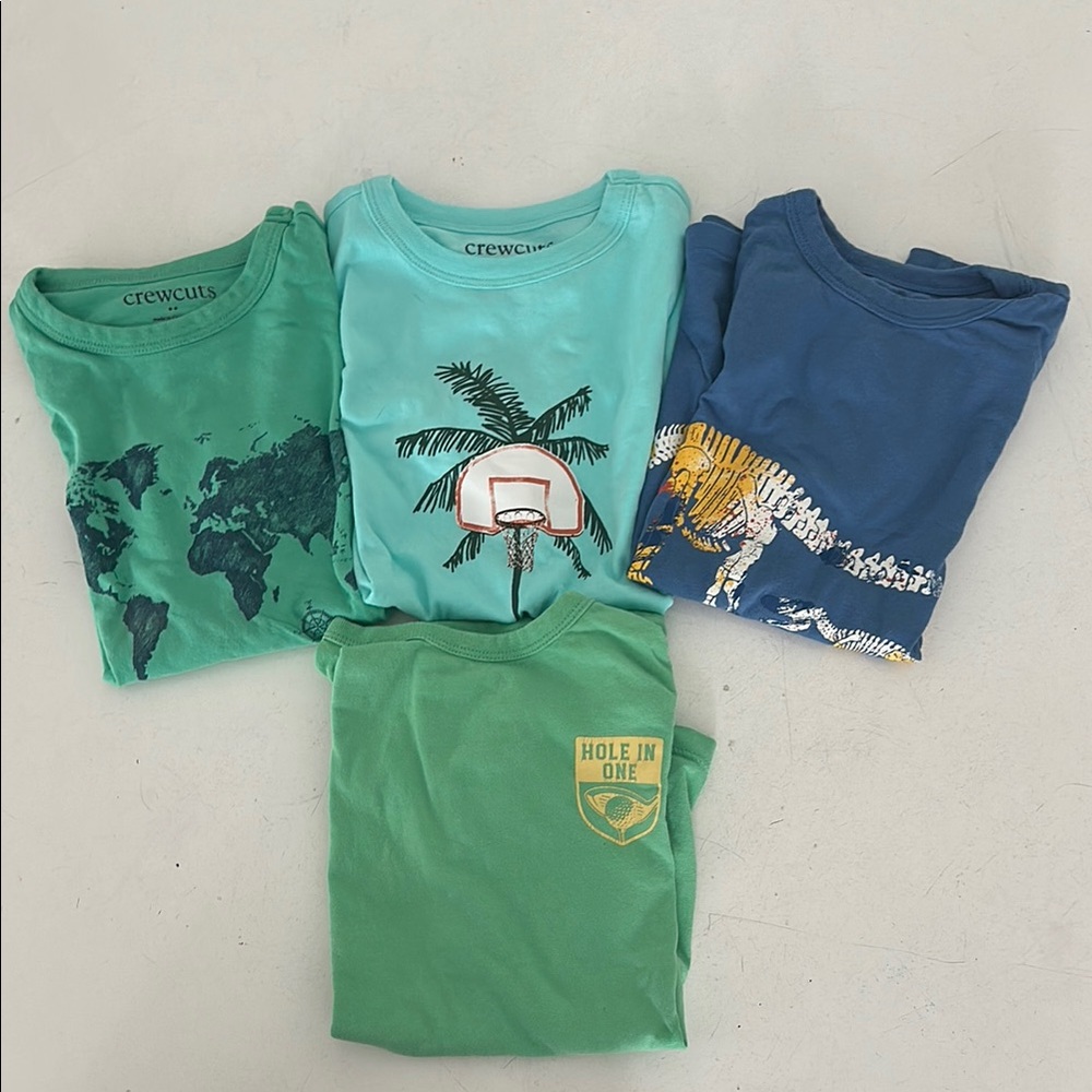 Crewcuts Vibrant Blue and Green Graphic Tees